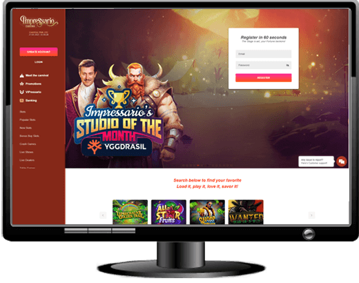 Impressario Casino Website