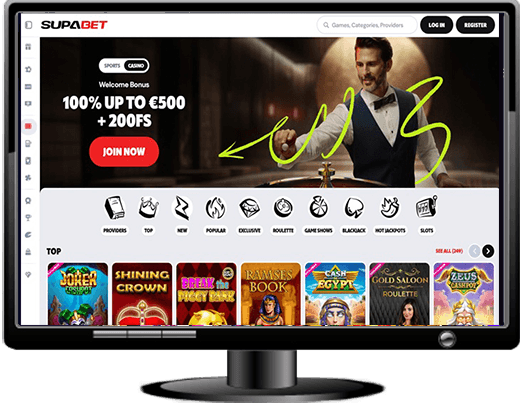 SupaBet Casino Website